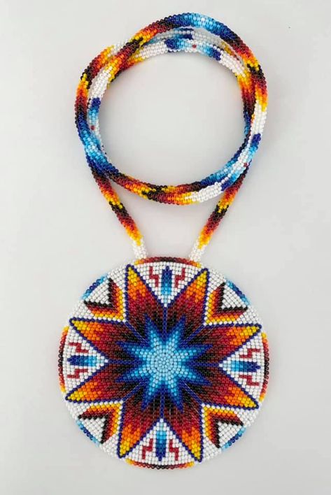 Mikmaq Symbols, Seed Bead Medallion Patterns, Beaded Medallions Native American, Beaded Medallion Patterns, Beaded Medallion Native American, Powwow Beadwork, Loom Beading Patterns, Huichol Pattern, Beaded Medallion