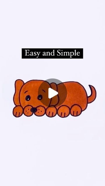 Creative Drawing for kids on Instagram: "Easy Dog Drawing Tutorial #reels #art #draw #drawing #dog #pet #love" Dog Doodles Simple Step By Step, Draw Dog Easy Kids, Cartoon Dog Drawing Easy, Easy To Draw Dog, Drawing Dogs Easy, How To Draw A Dog Easy, Easy Dog Drawing Simple, Draw Dog Easy, How To Draw A Dog