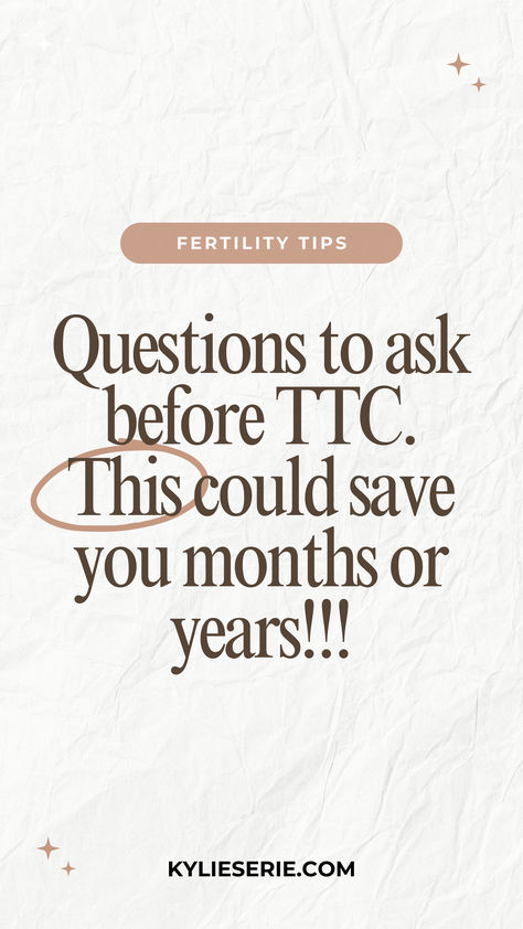 Hey there! If you are thinking of TTC, I'd highly suggest start by asking yourself these questions! This will ensure you have happy hormones & are in a good place to conceive! Like and follow for more hormone and fertility tips! 

#hormonehealth #fertilitytips Ttc Supplements, Increase Fertility Trying To Conceive, Fertility Aesthetic, Tips For Conceiving, Planning For A Baby, Fertility Trying To Conceive, Prepping For Pregnancy, Fertility Support, Ttc Tips