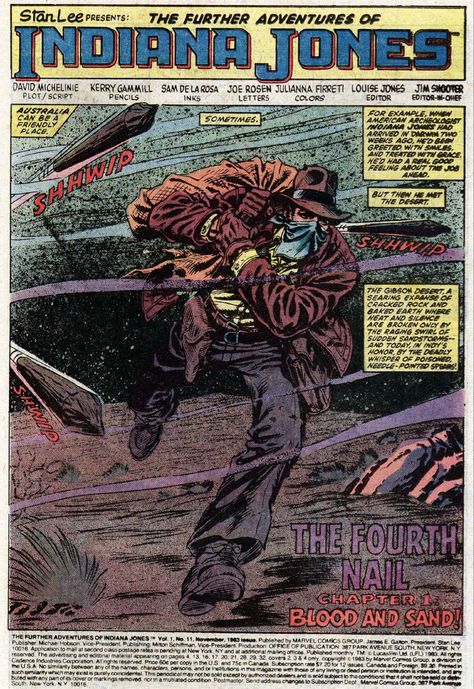 The Further Adventures of Indiana Jones #11 | Art by Kerry Gammill, Sam de la Rosa & Julianna Firreti Indiana Jones Adventure, Pulp Adventure, Indiana Jones, Indiana, Book Art, Concept Art, Comic Book Cover, Composition, Comics