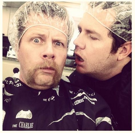 Eugene And Abraham, Eugene Twd, Steve Yeun, Josh Mcdermitt, Michael Cudlitz, The Walkind Dead, Twd Funny, Walking Dead Cast, Casting Pics