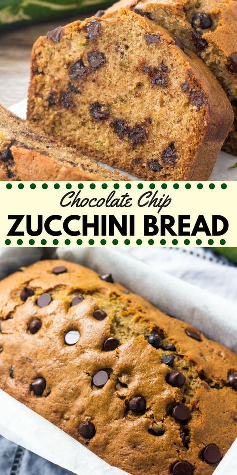 Garden Zucchini, Zucchini Recipes Dessert, Zucchini Chocolate, Zucchini Bread Healthy, Chocolate Chip Zucchini Bread, Bread Healthy, Chocolate Chip Bread, Chocolate Zucchini Bread, Bread Easy