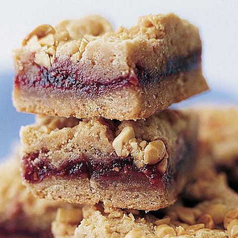 Bobos Pbj Recipe, Peanut Butter And Jelly Blondies, Peanut Butter And Jelly Cookie Bars, Peanut Butter And Jelly Bread, Peanut Butter And Jam Bars, Recipes That Use Jelly, Peanut Butter Jelly Bars, Peanut Butter And Jelly Bars, Ina Garden