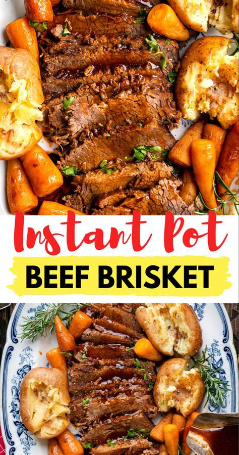 Pressure Cooker Brisket, Instant Pot Beef Brisket, Jewish Brisket Recipes, Instant Pot Brisket, Easy Brisket Recipe, Beef Brisket Recipe, Brisket Recipe, Beef Brisket Recipes, Potted Beef