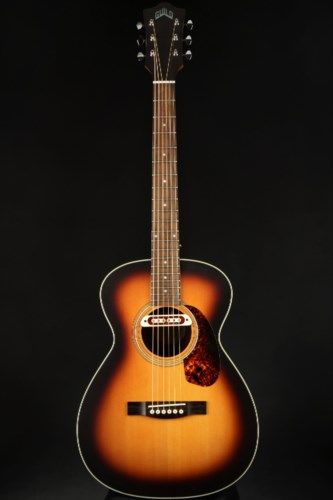 Guild M-240E Troubadour $349.00 Making Notes, Do Or Die, Body Top, Black Dots, Ivory Color, Acoustic Guitar, Gibson, Body Shapes, Musician