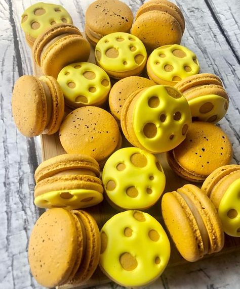 Golden Macarons, Blue And Yellow Macarons, Yellow Macaroons, Pink And Yellow Macarons, Pink Lemonade Macarons, French Dessert, French Macarons, Macaroons, Call Her