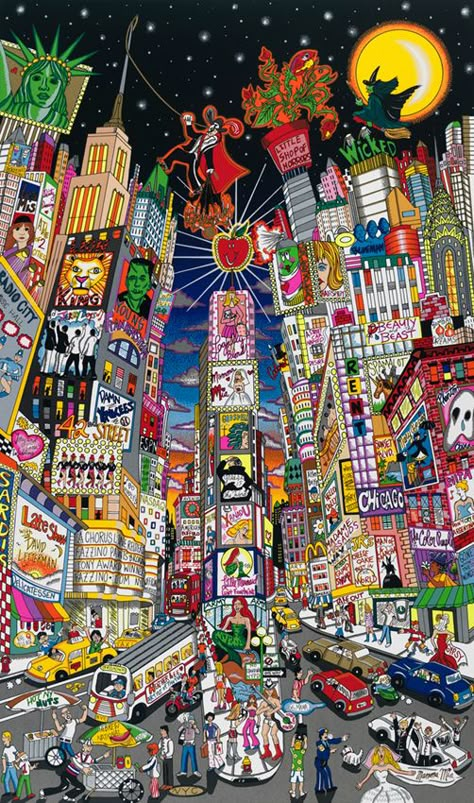 Charles Fazzino, James Rizzi, 3d Pop Art, Broadway Nyc, 동화 삽화, Picture Framing, City Painting, Long Island New York, Island Art