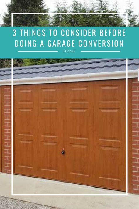 3 Things To Consider Before Doing A Garage Conversion | If you are looking for a way to creat more space in your home then you might want to consider converting your garage. This post gives you a few points you want to think about before making a major change to your family home https://oddhogg.com London Home Decor, Bigger House, Garage Conversion, Double Garage, Garden Tips, Moving House, Growing Family, Big Houses, Mom Blogger