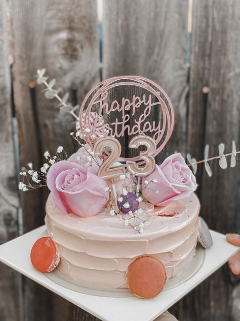 Im turning 23 soon! So i decided this year would be the year i desgin my dream cake and i think it turned out pretty well for an amatur Birthday Cake 23 Years, Birthday Cake 23, Turning 23, My Birthday Cake, Dream Cake, Cake Inspiration, My Dream, My Birthday, I Decided