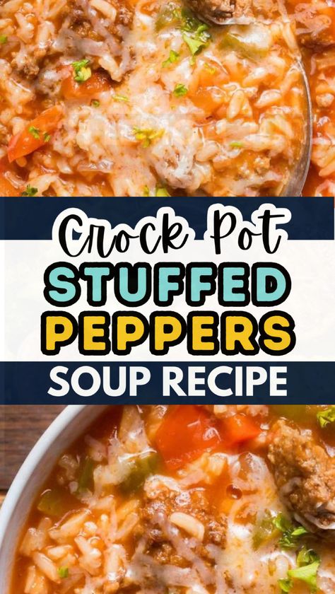 Make meal prep a breeze with this stuffed pepper soup freezer meal recipe. Packed with the classic flavors of stuffed pepper soup in crock pot, this dish features stuffed pepper soup ground beef, bell peppers, and rice, all cooked to perfection in your crockpot. Ideal for a winter meal or a cozy dinner, this soup is also a great option for freezing and reheating later. Enjoy the taste of stuffed pepper soup eating on a dime while staying warm this season. Crockpot Stuffed Pepper Soup, Stuffed Pepper Soup Crockpot, Soup Ground Beef, Roasted Chili Corn Salsa, Peppers And Rice, Quick Fall Dinner, Easy Winter Soups, Simple Appetizers, Bell Pepper Soup