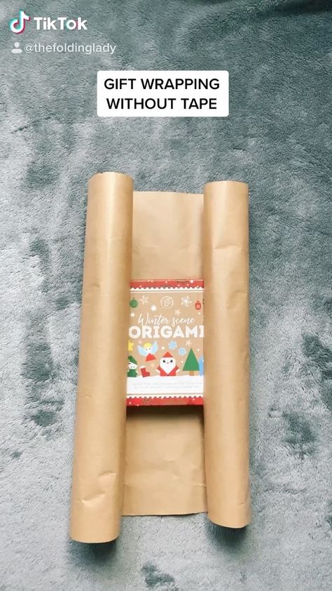 thefoldinglady on Instagram: I was researching wrapping without tape and this method from Japan came up. I’m gonna keep working ok this but here’s my first attempt in… No Tape Wrapping, Wrap Without Tape Gifts, Wrapping Without Tape Gifts, No Tape Gift Wrapping, Gift Wrapping Tutorial, Gift Wrapping Techniques, Keep Working, Present Wrapping, Origami