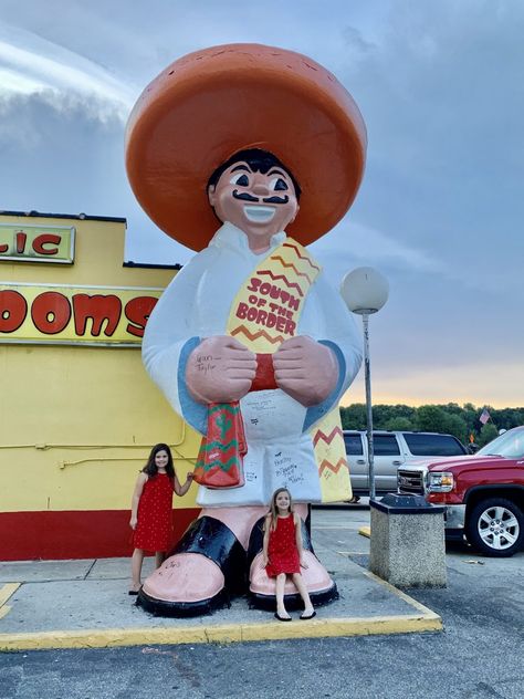 Stop at South of the Border and get a picture with Pedro on your next I-95 road trip. Firework Stands, Beer Stand, Shrinky Dink Crafts, Roadside America, Go Kart Tracks, Glass Elevator, Small Restaurants, Shrinky Dink, Fort Bragg