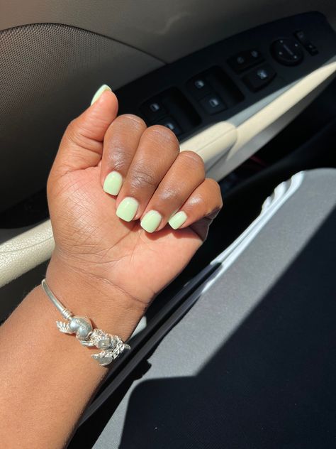 #Shorties #brownskin #nails #mintcolor #natural #naturalnails Short Mint Green Nail Ideas, Summer Shorts Nails, Mint Short Nails, Short Mint Nails, Mint Green Acrylics, Mint Green Short Nails, Sage Nails Short, Sage Green Short Nails, Short Square Nails Green