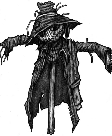 Scarecrow Pictures, Scarecrow Tattoo, Scarecrow Drawing, Crows Drawing, Scary Scarecrow, Andermatt, Halloween Scarecrow, Creepy Tattoos, Anime Halloween