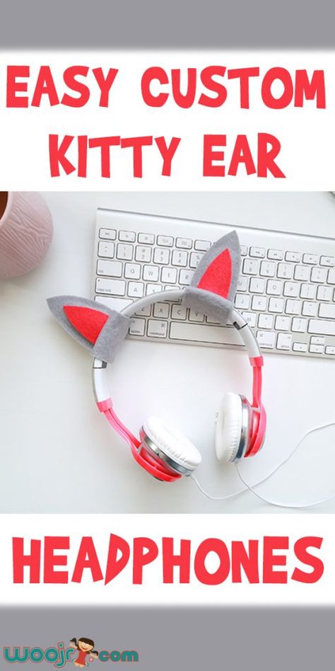 Easy Custom Kitty Ear Headphones | Woo! Jr. Kids Activities Craft Pumpkin Carving, Headphones Jbl, Organize Electronics, Crafts For Summer, Crafts Classroom, Simple Diy Crafts, Easy Kids Crafts, Printable Alphabet Letters, Make Craft