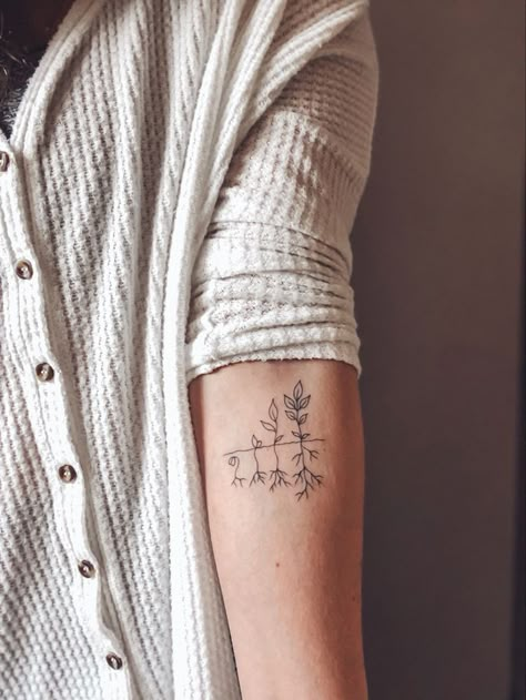 Tattoos About Growing, Small Recovery Tattoos, Personal Growth Tattoos For Women, Heal Tattoo Ideas, Tatoos About Mental Health, Simplistic Tattoos For Women, Growth Tattoo Ideas For Women, Healing Journey Tattoo, Tattoo Ideas For Healing