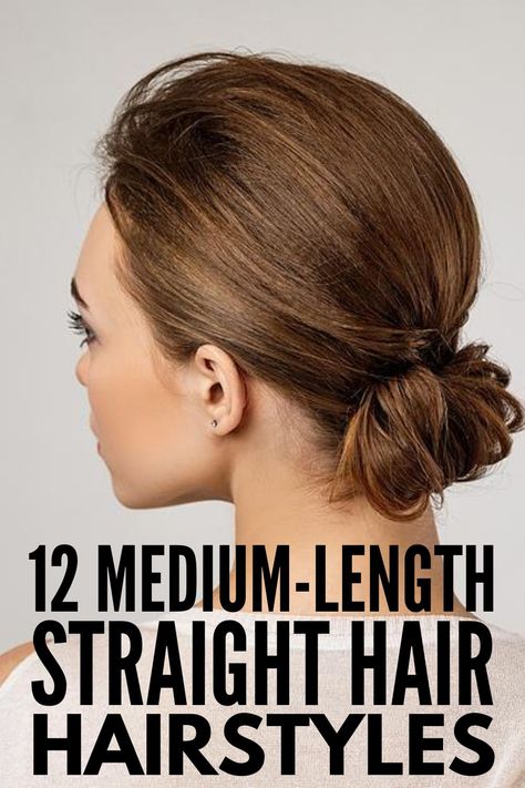 Easy Hairstyles For Fine Medium Hair, Hairstyles For Shoulder Length Straight Hair, How To Style Shoulder Length Straight Hair, Quick Easy Hairstyles For Medium Hair For Work Shoulder Length, Simple Shoulder Length Hairstyles, Shoulder Length Hair Ponytail, Medium Hair Ponytail, Hairstyles For Medium Length Hair Tutorial, Shoulder Length Straight Hair