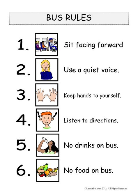 School Bus Decoration Ideas, Bus Behavior Management, School Bus Behavior Chart, School Bus Driver Tips, Bus Safety Kindergarten, School Bus Rules Free Printable, School Bus Behavior Rewards, Bus Humor, When Bus Drivers See Each Other