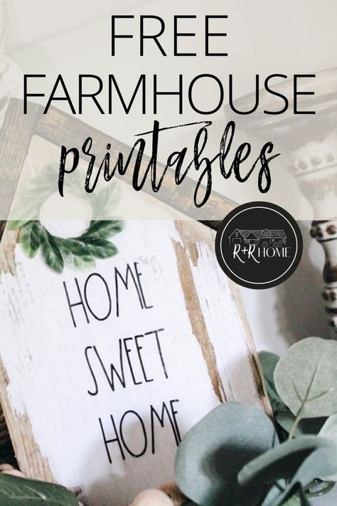 Spring Printables Free Farmhouse, Farmhouse Free Printables, Free Printable Farmhouse Wall Art, Farmhouse Printable, Free Printable, Farmhouse Printables Free, Free Farmhouse Printables, Kitchen Printables Free, Printable Signs Free