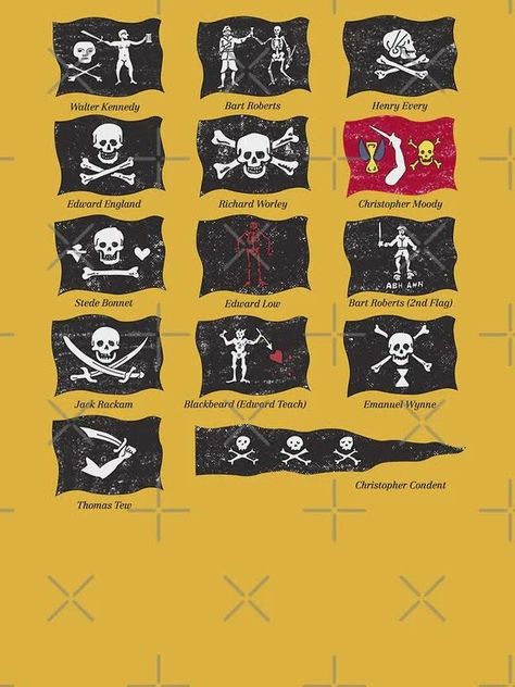 A simple guide to famous pirate flags and their owners. It breaks down the cool designs and tells you which flags belonged to legends like Blackbeard and Jack Rackam. Henry Every, Blackbeard Flag, Pirate Flags, Stede Bonnet, Famous Pirates, Pirate Flag, Map Globe, Interesting Stuff, The Cool