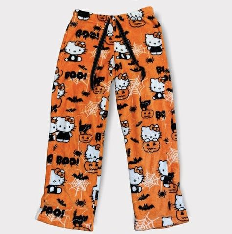 Hello Kitty Pants, Halloween Pajama Pants, Fuzzy Pajama Pants, Kitty Clothes, Hello Kitty Clothes, Halloween Pajamas, Hello Kitty Halloween, Floral Pajamas, Cute Pajamas