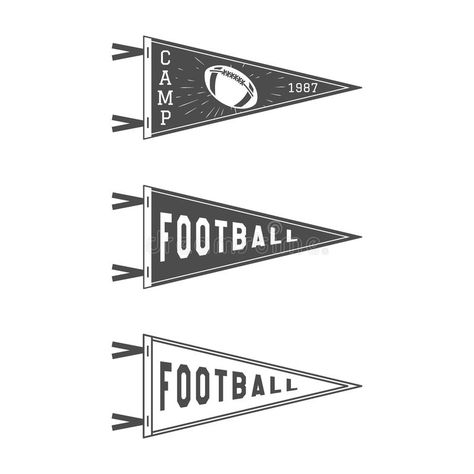 College Football Pennant Flags Set. Vector Football pendant Icons. University USA Sport flag, isolated. Training camp stock illustration Sports Pennants, Football Pennant, College Banner, Flag Drawing, Sports Flags, Pennant Flags, Flag Icon, Paint Night, Pennant Flag