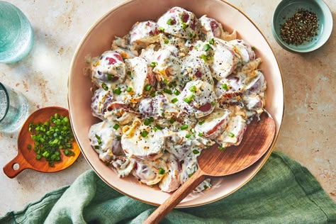 Ranch Potato Salad Starchy Sides, Dill Potato, Ranch Potato Salad, Potatoes Vegetables, Breakfast Party Foods, Creamy Ranch Dressing, Red Potato, Summer Potluck, Easy Dinner Casseroles