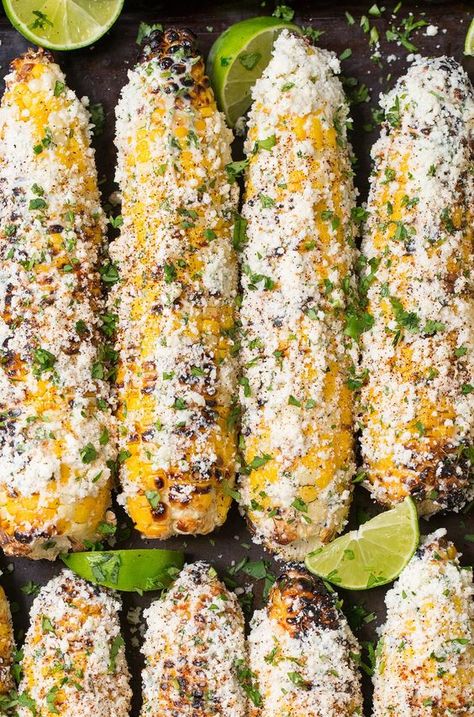 Grilled Mexican Street Corn, Barbecue Sides, Barbecue Side Dishes, Summer Grilling Recipes, Mexican Street Corn, Street Corn, Mexican Street, Corn On The Cob, Summer Grilling