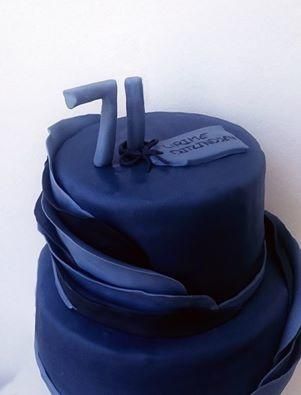 Darkblue ruffles birthday cake - Cake by Bakverhalen - Angelique Dark Blue Birthday Cake, Blue Birthday Cake, Man Cakes, 66th Birthday, Blue Birthday Cakes, Blue Icing, Special Cakes, Cakes For Men, Blue Birthday