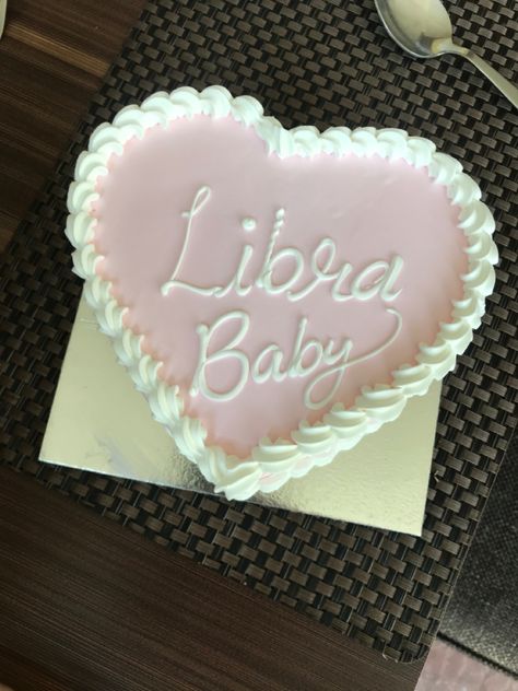 @harshitajasrotia Cakes aesthetic cakes libra baby cakes pink cakes Libra Birthday Aesthetic, Libra Szn Cake, Birthday Cake Aesthetic Purple, Heart Birthday Cake Aesthetic, Libra Baby Cake, Libra Cake Ideas, Libra Birthday Cake, Heart Shaped Cakes Birthday, Baby Pink Cake