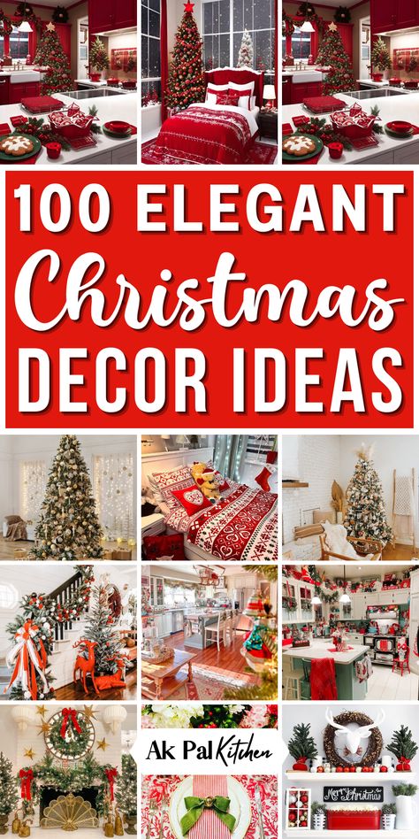 Christmas decor ideas can transform your home into a festive wonderland. Explore creative Christmas tree decorations to unique Christmas decor, there’s something for every style. Dive into DIY Christmas decorations for a personal touch and check out rustic Christmas decorations. Don’t forget about Christmas crafts for adults that can add charm to your space. Whether you prefer modern Christmas decor or vintage touches, these Christmas crafts will inspire you to celebrate the season in style. Red And Christmas Decor, Green And Red Christmas Decor Ideas, Simple Red Christmas Decor, All Red Christmas Decor, Red White And Green Christmas Tree Ideas, Decorating For Christmas Ideas, Red And White Christmas Decor Diy, Christmas Theme Decor Ideas, Christmas Decorating Ideas For The Home