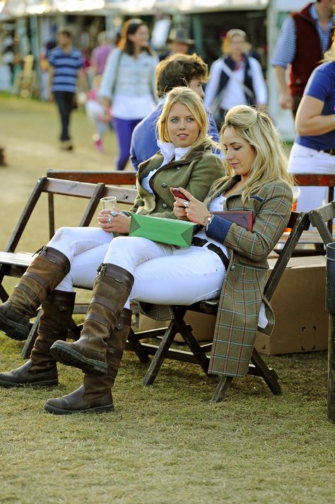 Burghley Horse Trials Outfit, British Country Style Women, Equestrian Women, Dubarry Boots, English Country Fashion, Burghley Horse Trials, Horse Trails, Country Outfits Women, Countryside Fashion