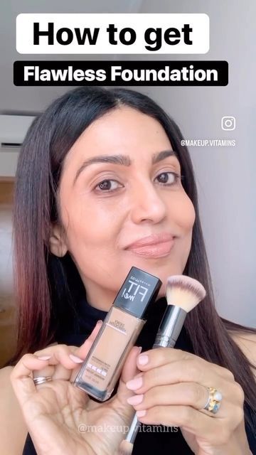 Gayatri | Makeup | Skincare on Instagram: "How to get Flawless Foundation Everytime 🙌🏻 Follow these steps to get an amazing & natural results ! Using here : @maybelline : Fit me dewy finish foundation in 220 @itcosmetics : Complexion perfection brush @makeup.vitamins - like follow share . . . . . . . . . . . . . . #flawless #flawlessmakeup #flawlessskin #foundation #perfectfoundation #bestmakeupartist #makeuplooksgood #makeuplooks #perfectface #makeuplover #bestskin #easymakeuptutorial # Maybelline Makeup Tutorial, Makeup Tutorial Foundation Flawless Face, Flawless Makeup Tutorial, Foundation Tutorials, Maybelline Foundation, Simple Makeup Natural, Dewy Foundation, Maybelline Fit Me Foundation, Foundation Tips