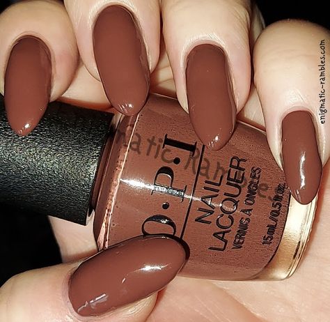 Espresso Your Inner Self Opi, Opi Espresso Your Inner Self, Espresso Nails, Espresso Makeup, Bridesmaid Nails, Gel Polish Designs, Nail Paints, Bridesmaids Nails, Brown Nail Polish