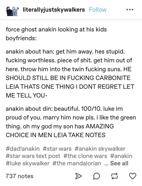 Anakin Skywalker Headcanon, Disney Theory, Anakin And Padme, Star Wars Anakin, Star Wars Jokes, Star Wars Comics, Star Wars Images, Star Wars Fandom, Bad Feeling