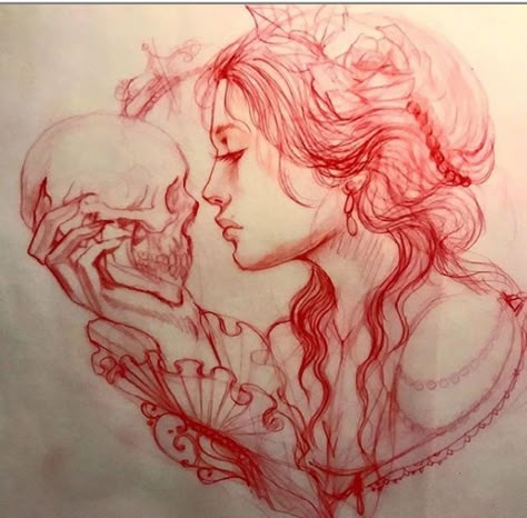 Miss Juliet Woman Tattoo Persephone Art Drawing, Persephone Tattoo, Hades Tattoo, Persephone Art, Nouveau Tattoo, Badass Tattoos, Skull Drawing, Time Tattoos, Sketch Painting