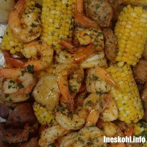 Cajun Scampi Shrimp Ineskohl Kitchen, Scampi Shrimp, Italian Sausages, Italian Sausage Recipes, Stuffed Cabbage, Yellow Corn, Shrimp Boil, Fried Cabbage, Loaded Potato