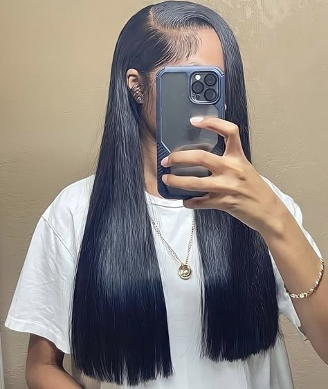 Straight Hair With Bumps At The End, Quick Weave Hairstyles Side Part, Wigs Styles, Competition Hair, Frontal Wig Hairstyles, Sew In Hairstyles, Quick Weave Hairstyles, Cute Box Braids Hairstyles, Protective Hairstyles Braids