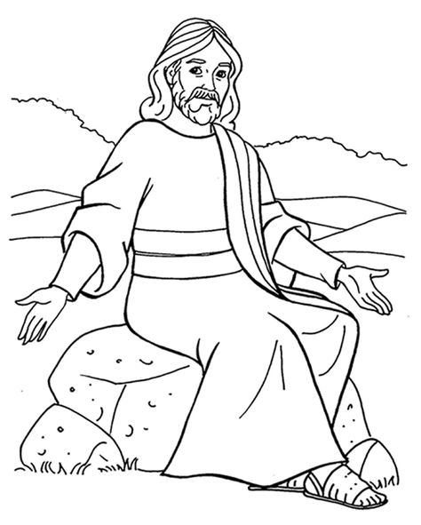 Jesus Teaching Parables Coloring Pages Peter Walks On Water, Free Bible Coloring Pages, Bible Coloring Sheets, Jesus Walking, Jesus Coloring Pages, Sunday School Coloring Pages, Miracles Of Jesus, Preschool Bible, School Coloring Pages