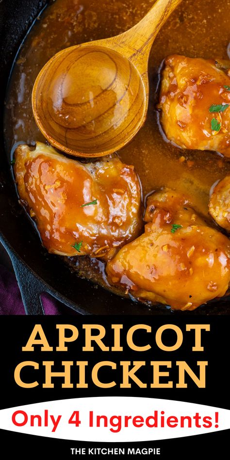 Jam Chicken Recipe, Recipe Using Apricot Jam, Apricot Sauce For Chicken, French Dressing Chicken, Apricot Chicken Casserole, Apricot Chicken Recipes Baked, Chicken Apricot Jam Onion Soup, Apricot Jam Chicken Recipe, Chicken Thighs With Apricot Preserves