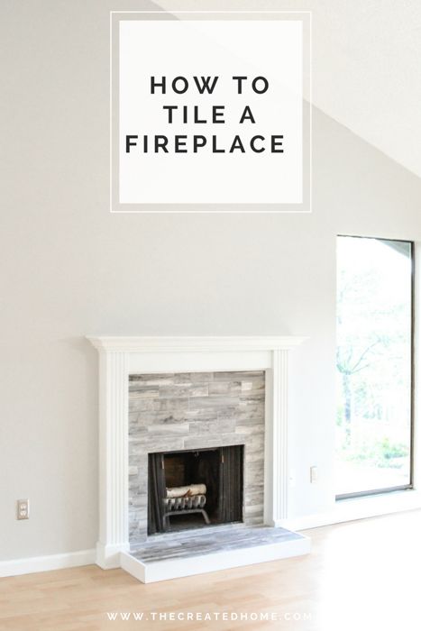 How to tile a fireplace | Pretty Handy Girl #DIY #homerenovation #tutorial How To Tile A Fireplace, Diy Pallet Sofa, Diy Tile, Diy Cabinets, Diy Fireplace, Diy House Projects, Tile Work, Fireplace Tile, Living Room Style