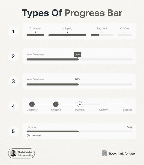 Abraham John 🦄🦓 (@Abmankendrick) on X Status Bar Ui, Progress Bar Ui Design, Progress Bar Ui, Progress Bar Design, Ux Project, Web App Ui Design, Ux Design Principles, Color Gradients, App Interface Design