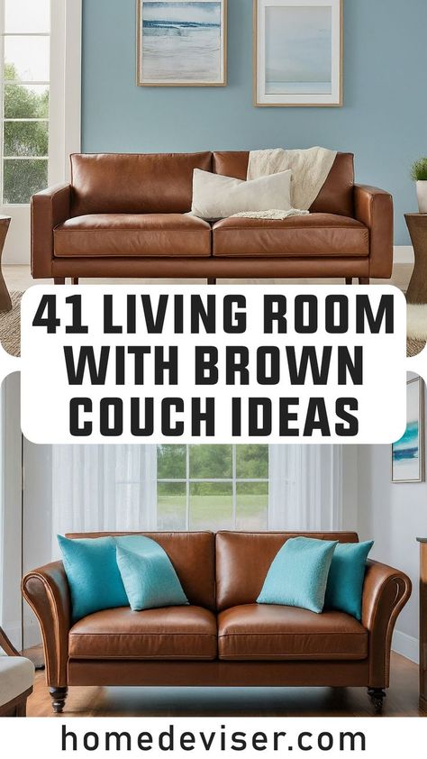 41 Living Room with Brown Couch Ideas Living Room With Brown Couch, Brown Couch Ideas, Brown Couch Living Room Ideas, Couch Living Room Ideas, Brown Sofa Living Room, Brown Couch Living Room, Couch Ideas, Couch Living Room, Brown Couch