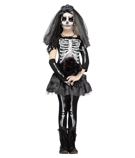 Ghastly Skeleton Bride Girls Costume Girls Skeleton Costume, Skeleton Costume Kids, Skeleton Costumes, Skeleton Bride, Day Of The Dead Girl, Great Costume Ideas, Halloween Kids Costumes Girls, Fancy Dress Halloween Costumes, Classic Halloween Costumes