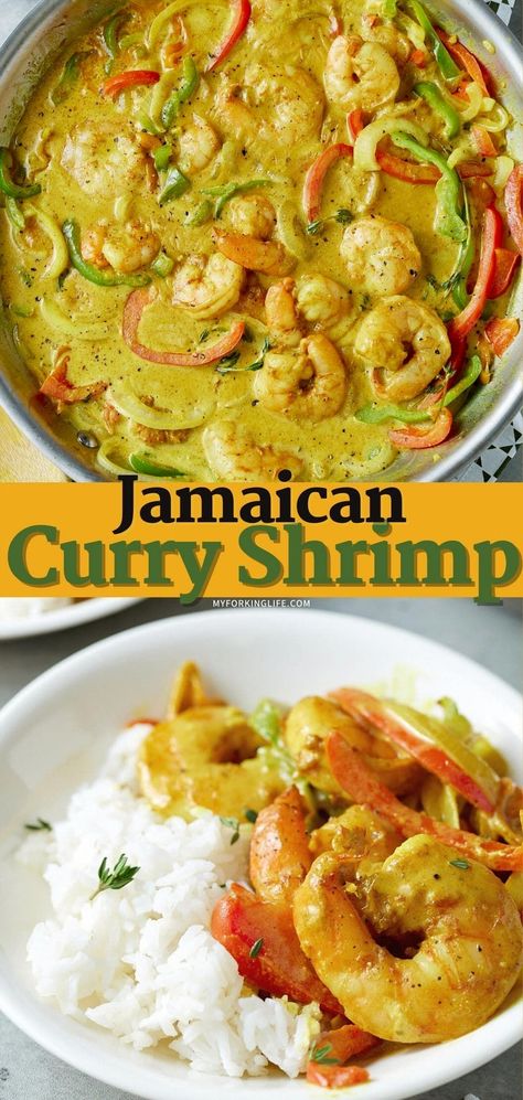 Dive into the flavors of the Caribbean with this Jamaican curry shrimp recipe. Perfectly spiced and bursting with vibrant colors, this dish brings a taste of the islands right to your table. Ideal for a quick weeknight dinner or a special occasion, it's sure to impress with its rich and aromatic sauce. Get ready to savor every bite of this tropical delight. Easy Jamaican Recipes, Bahamas Food, Bahamian Food, Seasonal Baking, Carribean Food, Jamaican Curry, Chorizo Recipes, Jamaican Food, Creamy Mac And Cheese