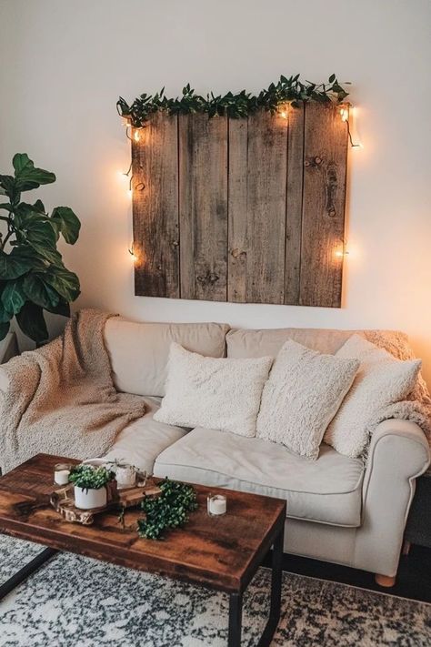 "Elevate your walls with the rugged beauty of DIY Rustic Wood Wall Art! 🪵🖼️ Perfect for those who love the look of reclaimed wood and handmade decor. 🌿✨ #RusticLiving #DIYHomeDecor #WoodDesign" Home Art Ideas, Rustic Apartment Decor, Rustic Wood Wall Art, Rustic Apartment, Rustic Wood Wall, Handmade Decor, Rustic Living, Rustic Diy, Handmade Decorations