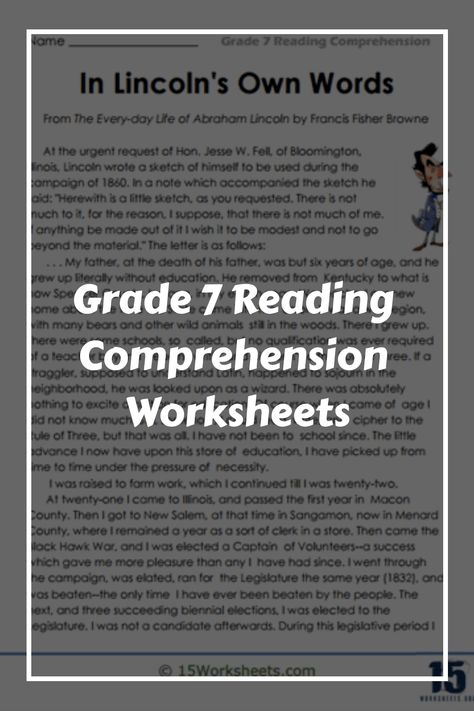 The purpose of these grade 7 reading comprehension worksheets is to improve student reading fluency, comprehension, and analytical skills. Grade 7 Reading Comprehension, Grade 7 Reading Comprehension Worksheets, 7th Grade Reading Comprehension, Middle School Reading Comprehension, Free Reading Comprehension Worksheets, Active Reading Strategies, Analytical Skills, Vocabulary Exercises, Text Types