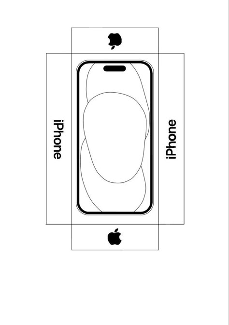 Paper Iphone 15, Apple Paper Bag, Paper Squishy Template, Iphone Drawing, Paper Squishy, Paper Iphone, Hello Kitty Colouring Pages, Phone Template, Paper Duck