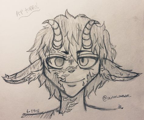 Goat Ears Drawing Reference, How To Draw Goat Legs On Humans, Goat Ears Drawing, Goat People Drawing, Goat Person Drawing, Goat Ears Cosplay, Goat Ears, Tubbo Fanart Goat, Chibi Bases