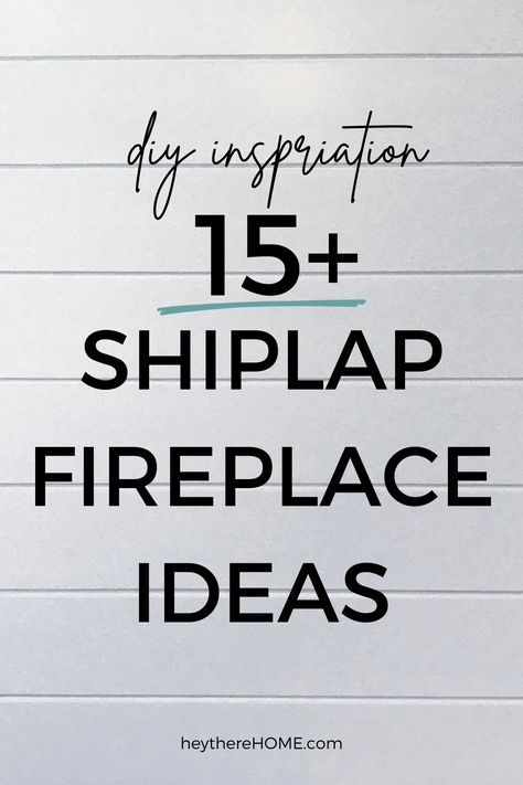 A shiplap fireplace is an easy way to add a ton of style to your home and update an outdated fireplace. Start with this list of shiplap fireplaces ideas! Shiplap Hearth Fireplace, Boarded Fireplace Ideas, Fireplace Feature Wall Ideas Shiplap, How To Upgrade Your Fireplace, Add A Mantle To Fireplace, Coastal Boho Fireplace, Shiplap Accent Wall With Fireplace, Diy Shiplap Tv Wall, Leftover Shiplap Projects